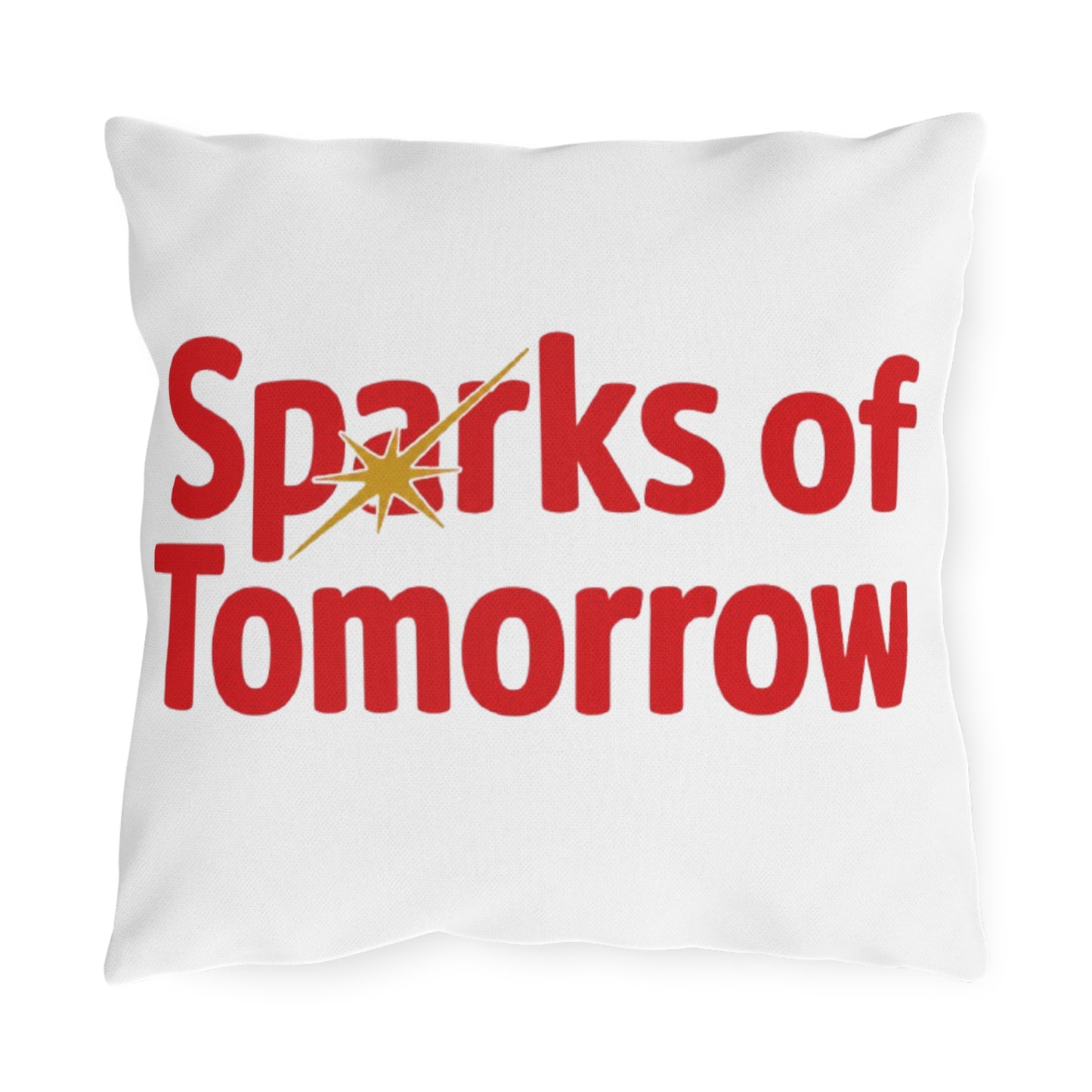 Sparks of Tomorrow Logo White Pillow