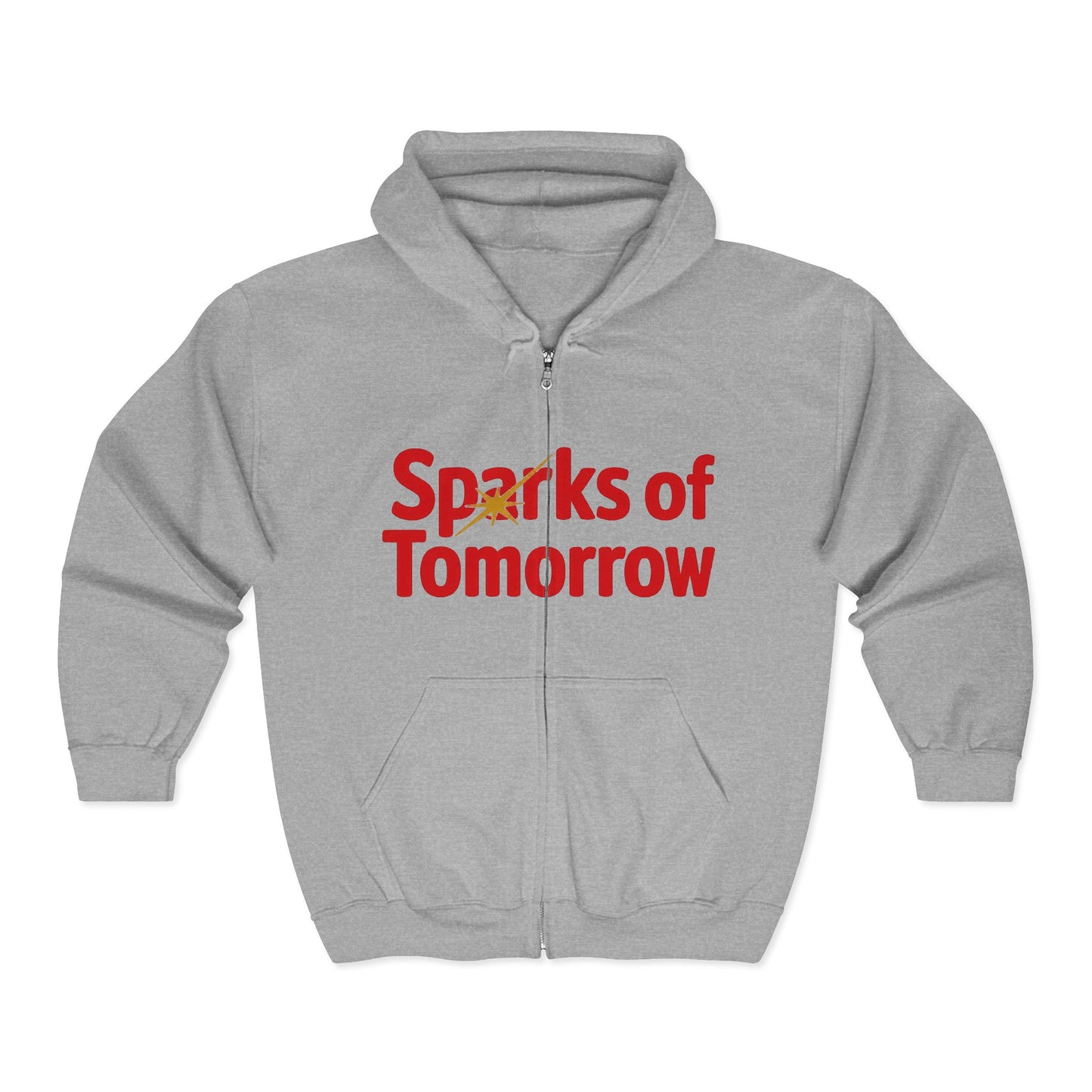 Sparks of Tomorrow Logo Gray Zipper Hoodie