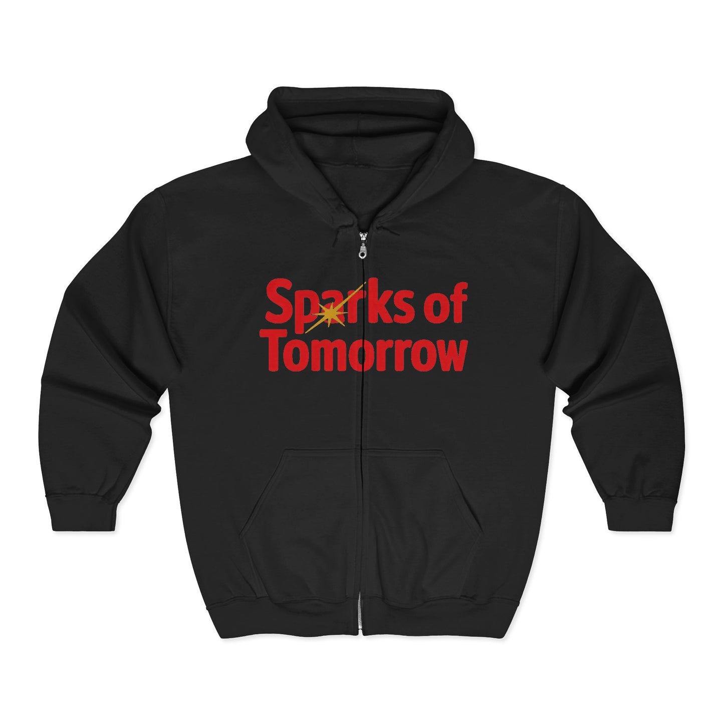Sparks of Tomorrow Logo Black Zipper Hoodie