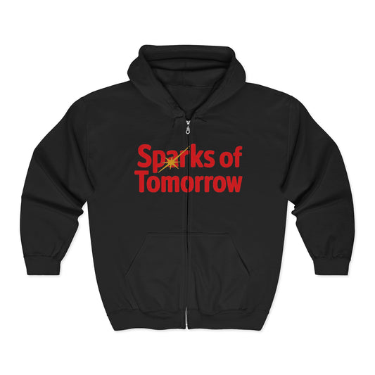 Sparks of Tomorrow Logo Black Zipper Hoodie