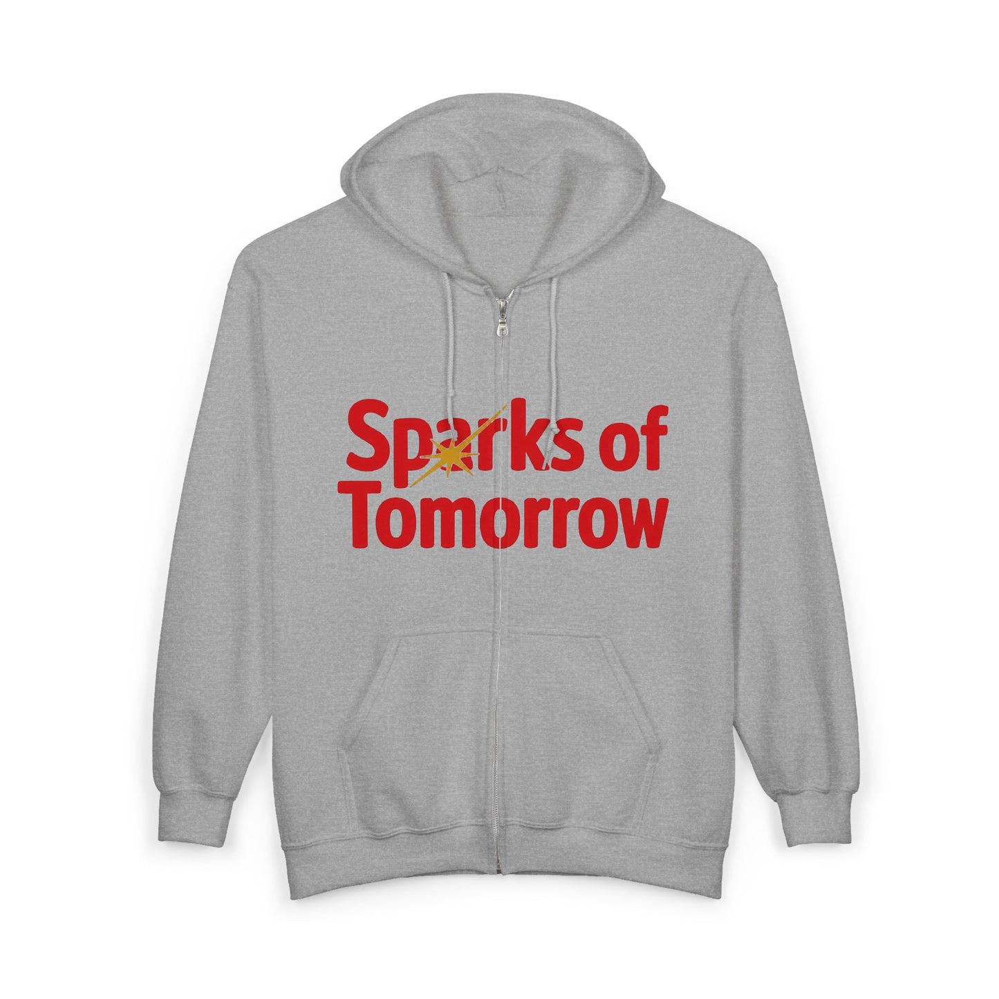 Sparks of Tomorrow Logo Gray Zipper Hoodie