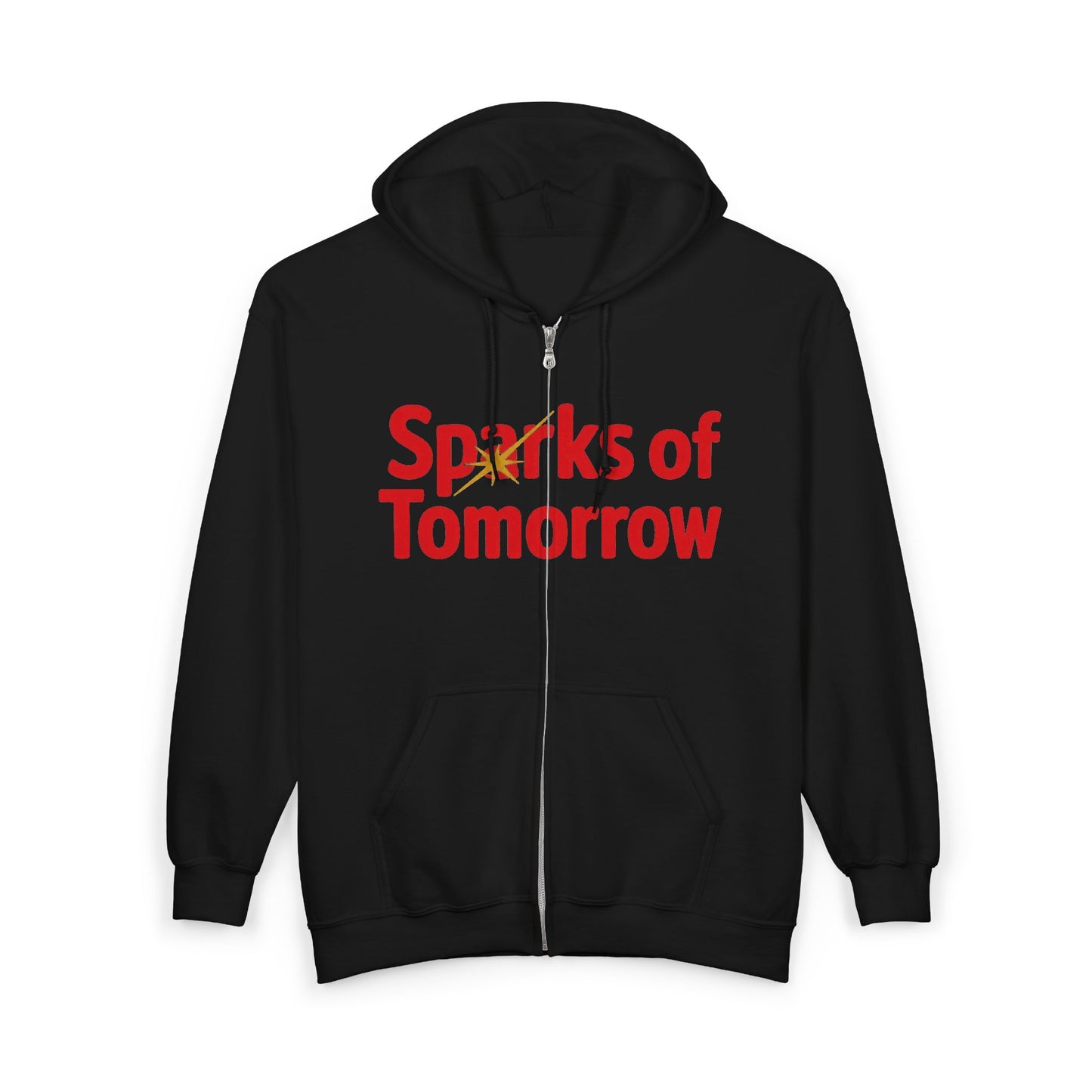 Sparks of Tomorrow Logo Black Zipper Hoodie