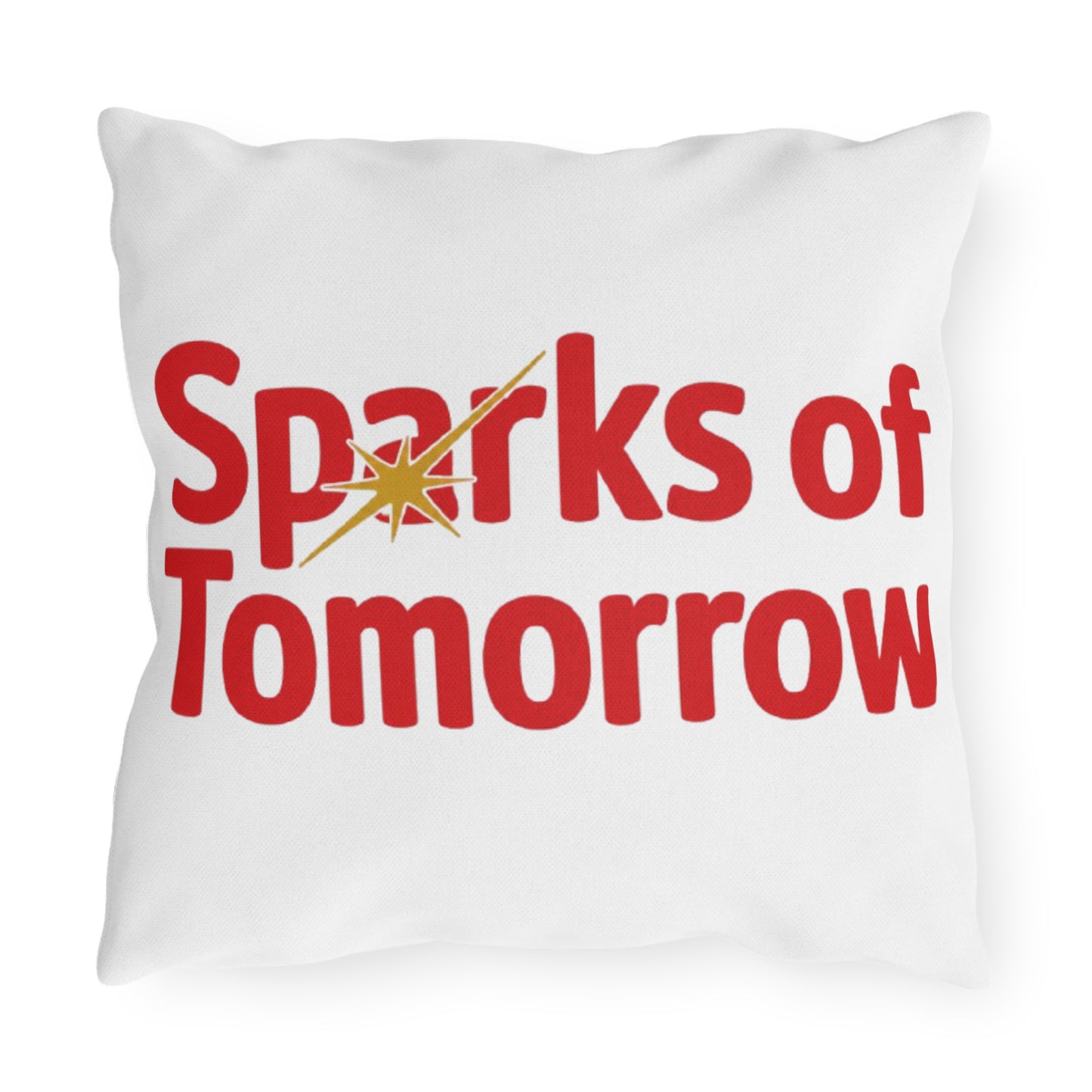 Sparks of Tomorrow Logo White Pillow