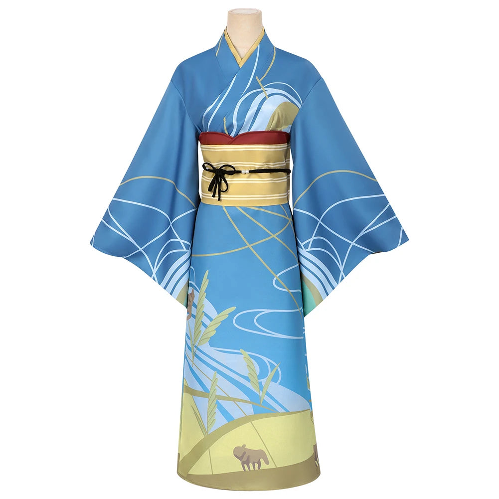 Sparks of Tomorrow Inako Momokawa Blue Kimono Costume