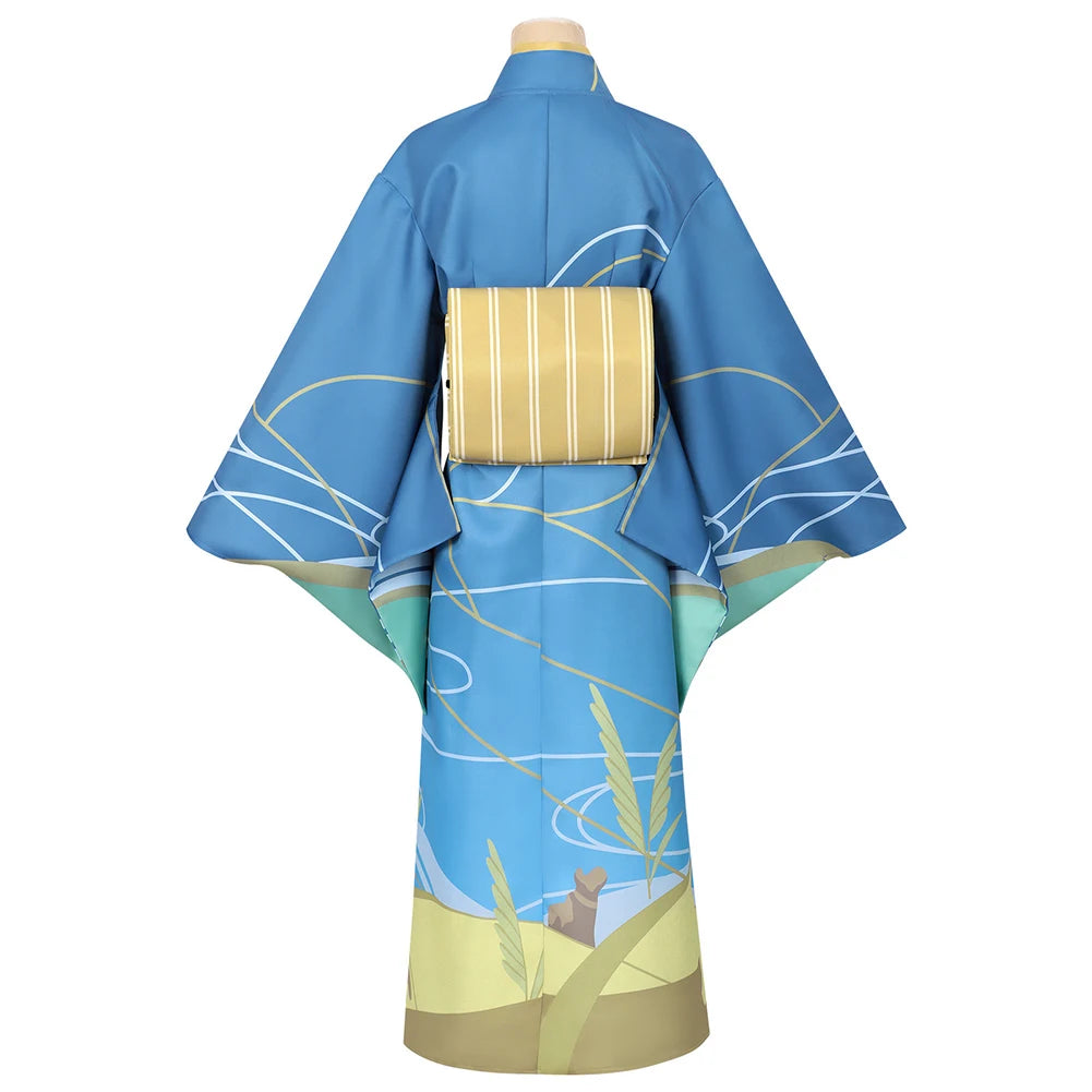 Sparks of Tomorrow Inako Momokawa Blue Kimono Costume