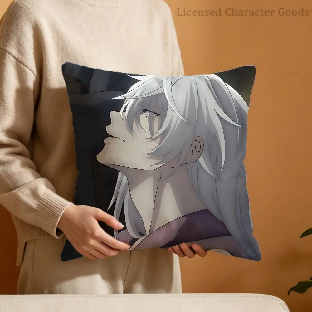 Sparks of Tomorrow Yosuke Mizoe White Hair Portrait Cushion