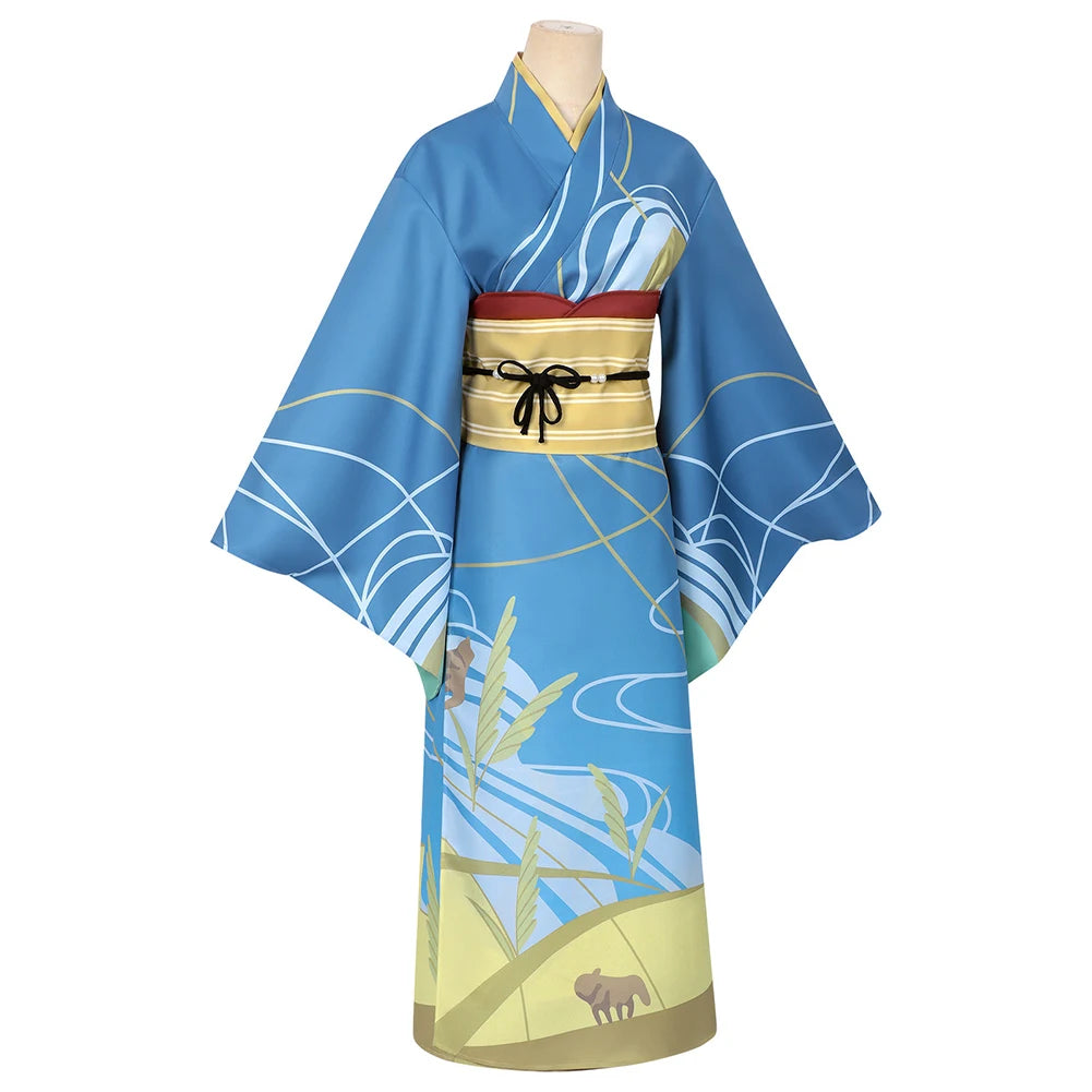 Sparks of Tomorrow Inako Momokawa Blue Kimono Costume