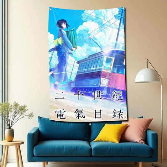 Sparks of Tomorrow Anime Inako Momokawa Electric Tram Tapestry