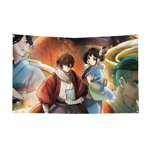 Sparks of Tomorrow Kihachi Sakamoto and Inako Momokawa Character Group Wall Tapestry
