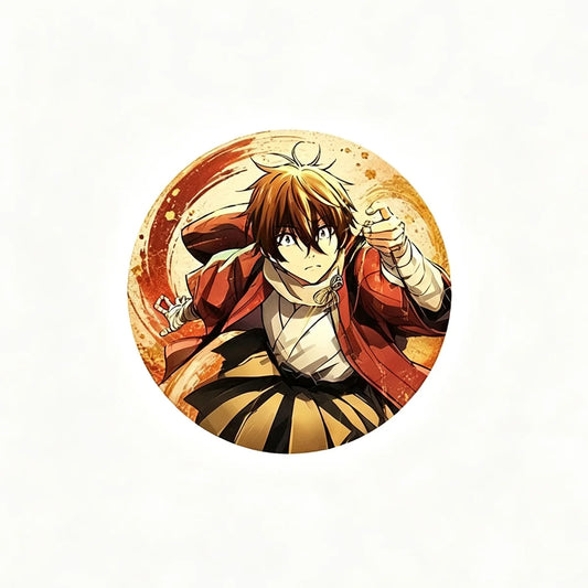 Sparks of Tomorrow Kihachi Sakamoto Button Pin