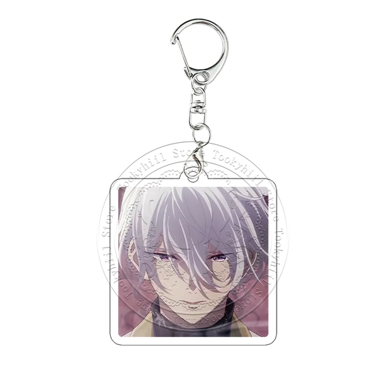 Sparks of Tomorrow Yosuke Mizoe Silver Hair Portrait Keychain