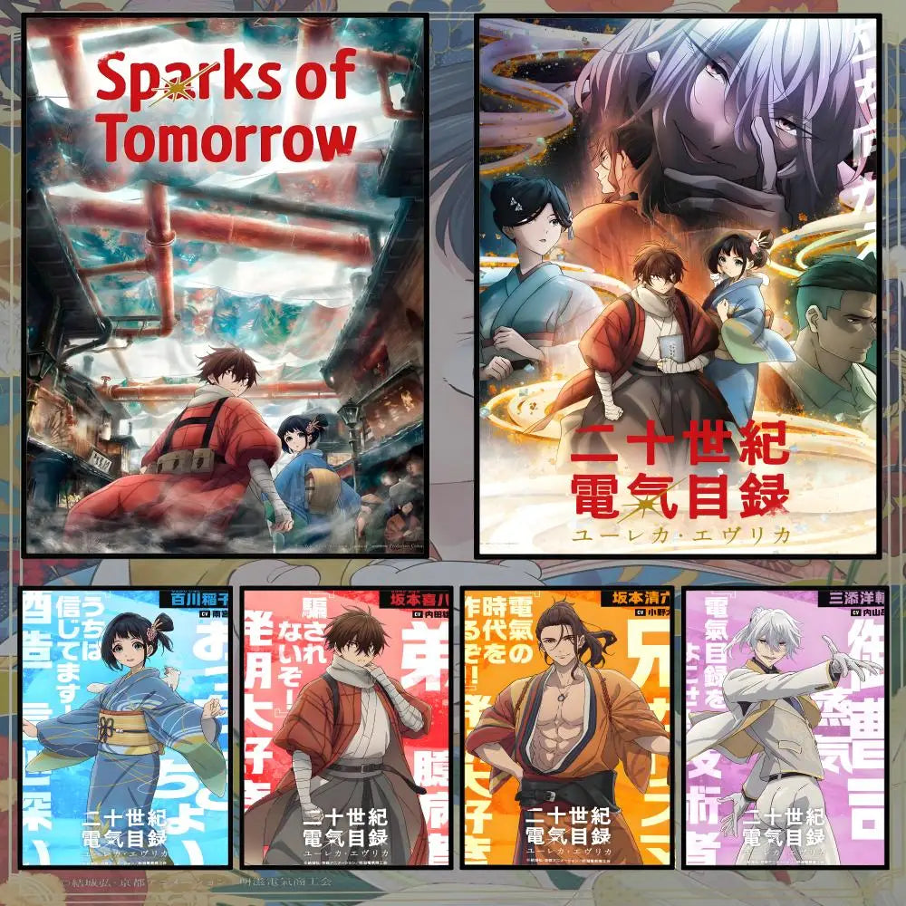 Sparks of Tomorrow Main Cast Golden Energy Ensemble Anime Art Poster